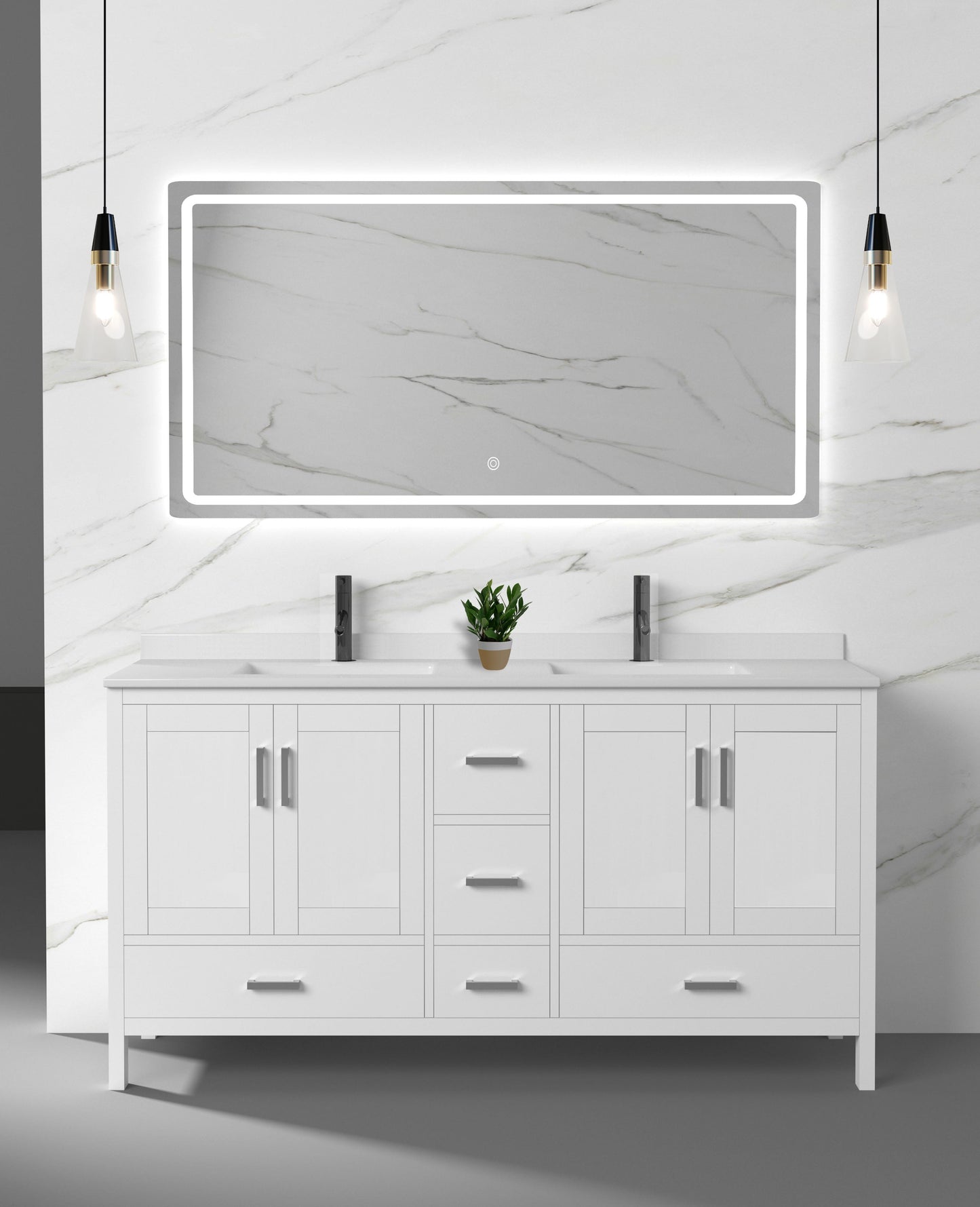 Capri Collection V1-72" Double Sink