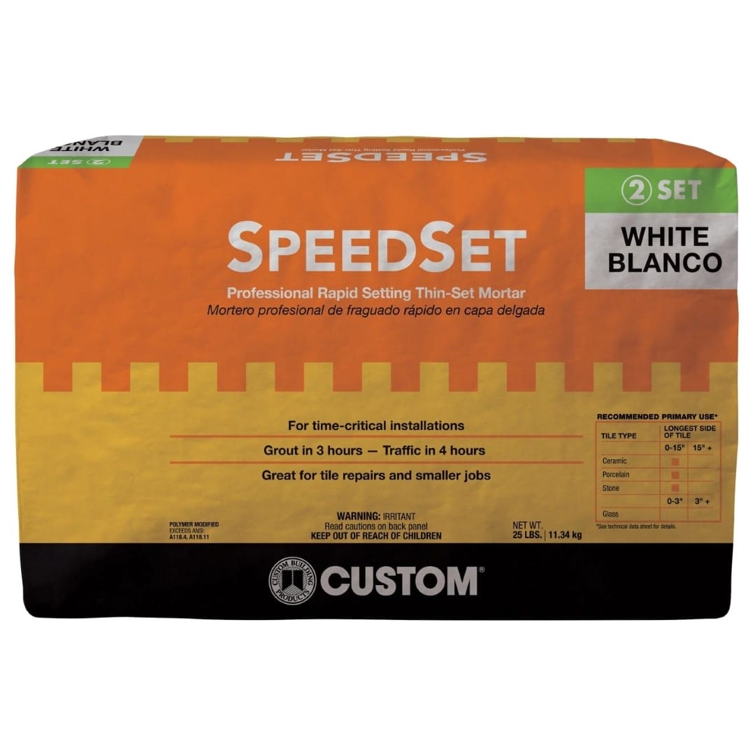 SpeedSet Thin-Set in White - 25 lb. Bag