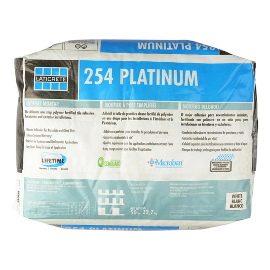 Laticrete 254 Platinum Multipurpose Thinset in White - 50 lb. Bag