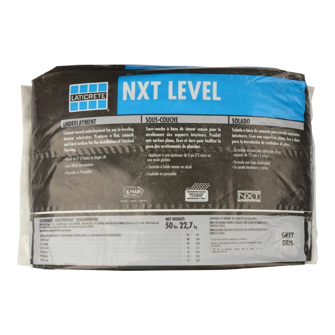 Laticrete NXT Level Underlayment in Grey - 50 lb. Bag