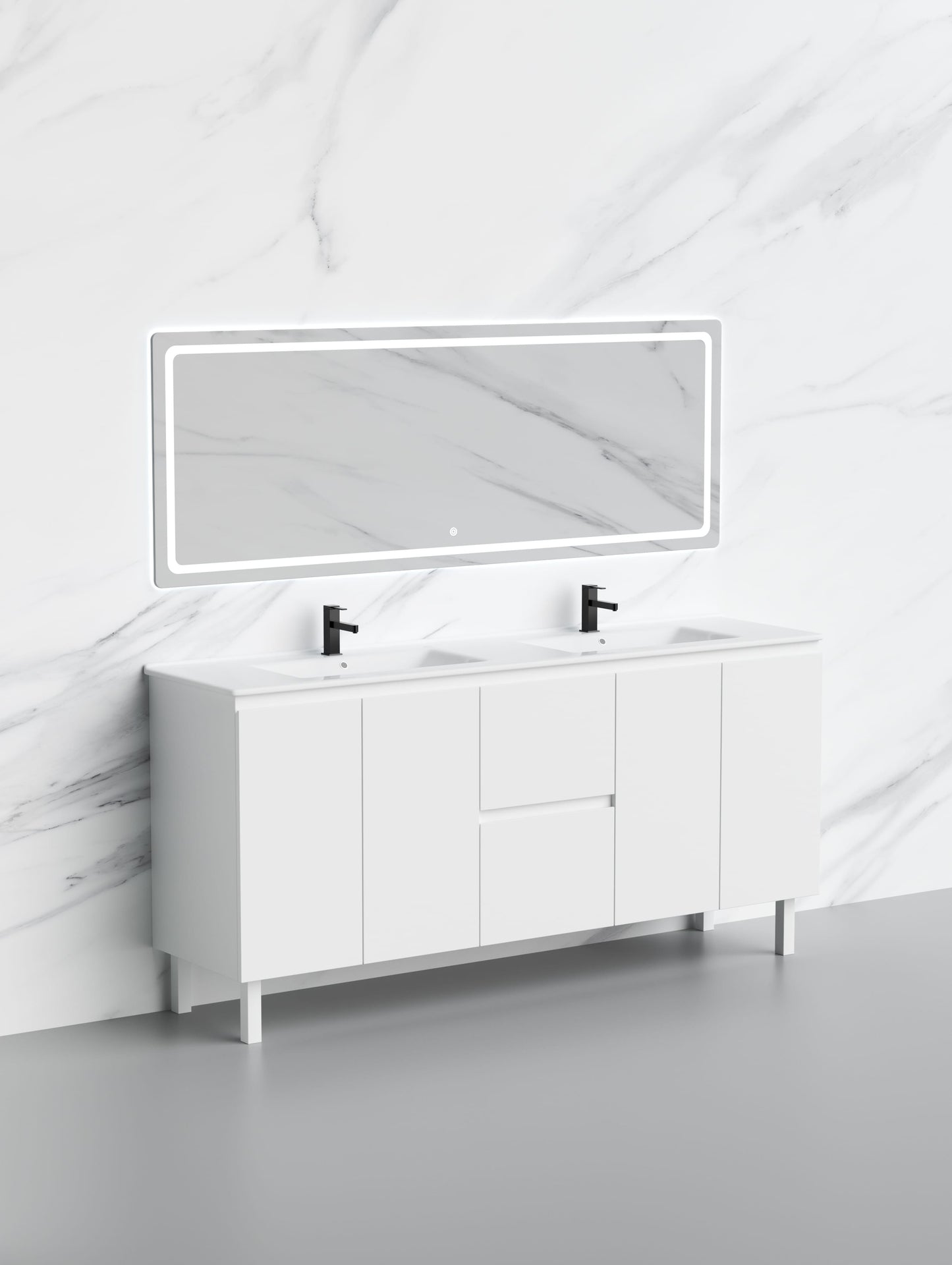 Madrid Collection V6-72" Double Sink