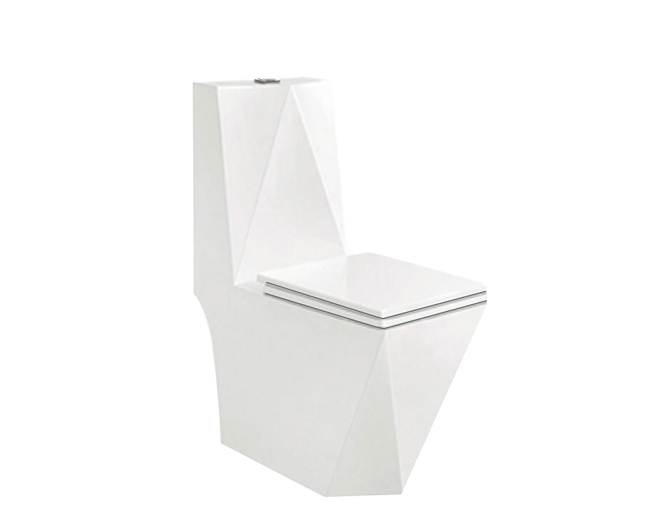 MJ3020-One Piece Toilet Elongated Floor Mounted, Daimonds style
